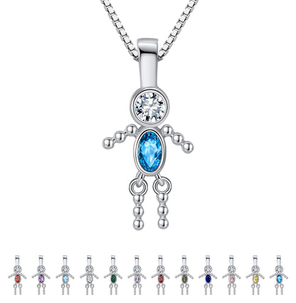 BirthstonePendantNecklaceforBoyMomorGrandmabyGingerLyneSterlingSilverCZFamilyBirthdayCharm_BoyDecember-1
