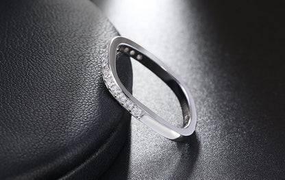 Nikita Anniversary Band for Women Sterling Silver Square Wedding Band by Ginger Lyne