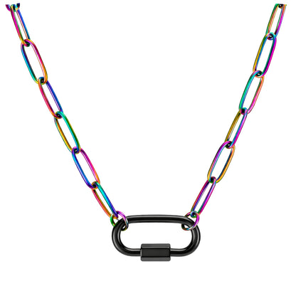 CarabinerCharmHolderNecklaceforWomenbyGingerLyne18KTGoldPlatedStainlessSteel18-20"_GoldTone-4