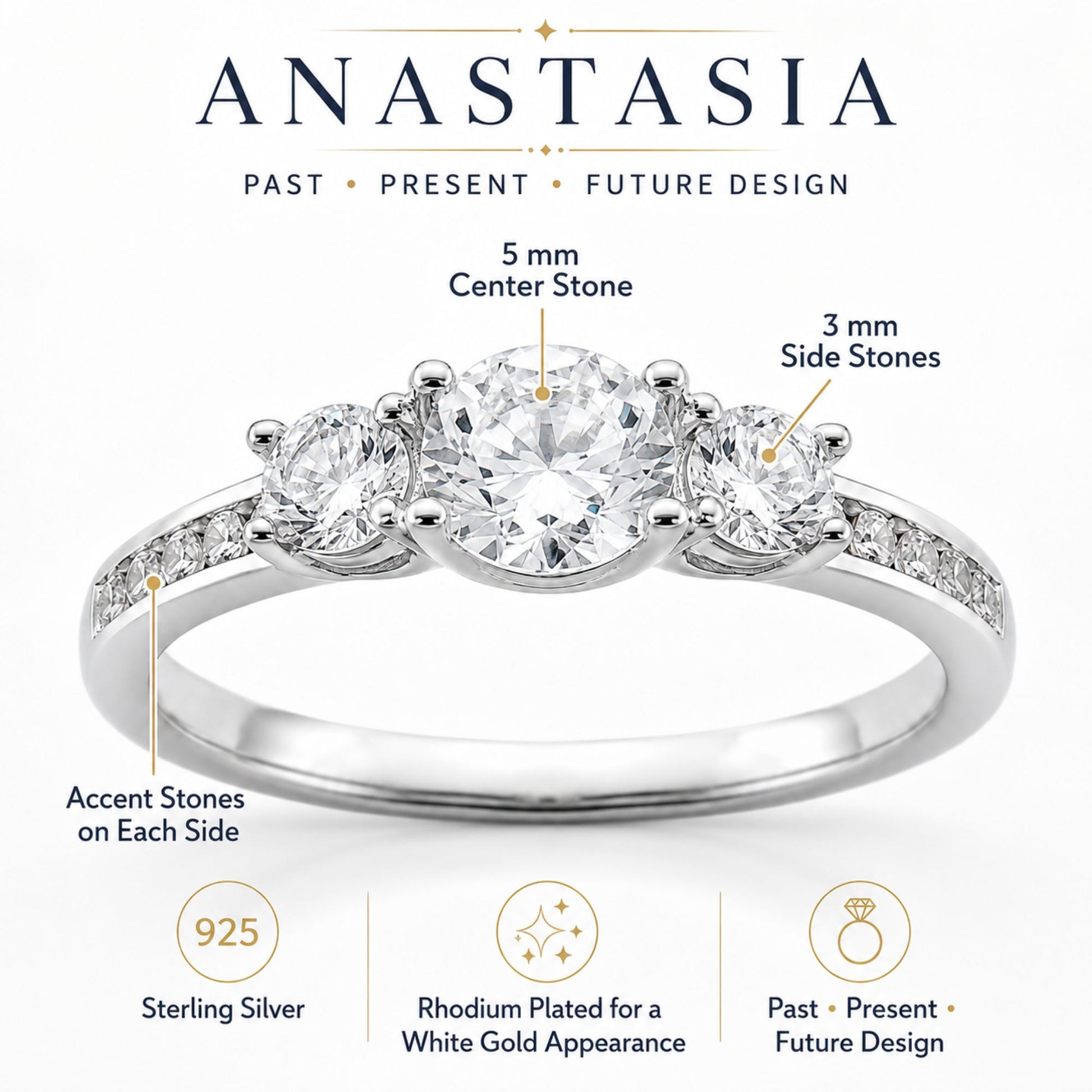 AnastasiaEngagementRingSterlingSilver3StoneWeddingGingerLyneCollection_Silver-5