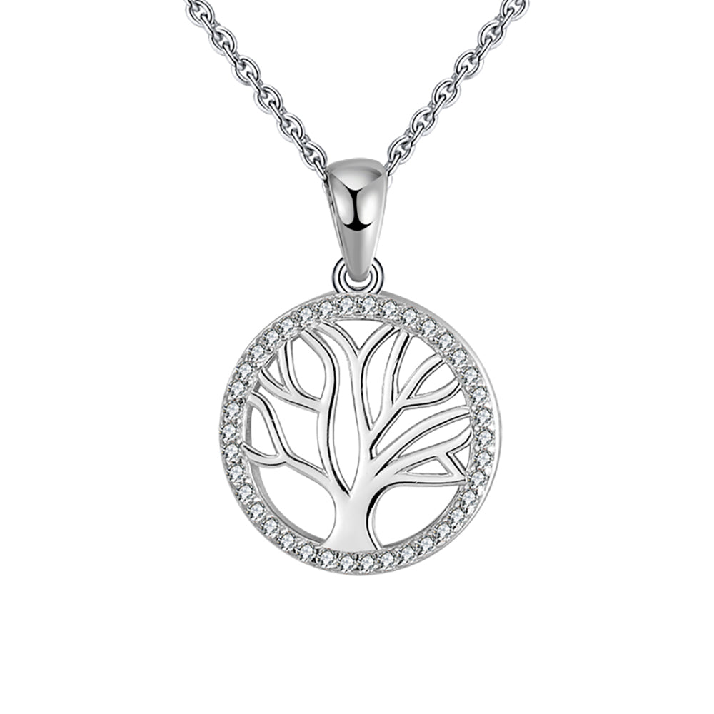 Tree of Life Pendant Necklacefor Women Sterling Silver Cz Ginger Lyne Collection