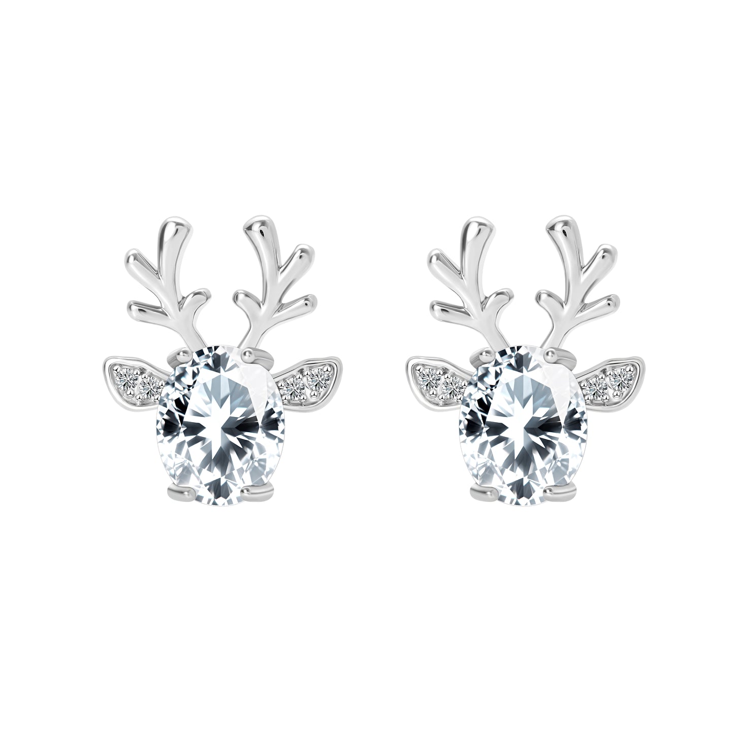 ReindeerStudEarringsforWomenWhiteGoldPlatedCZChristmasJewelryGingerLyneCollection_Red-3
