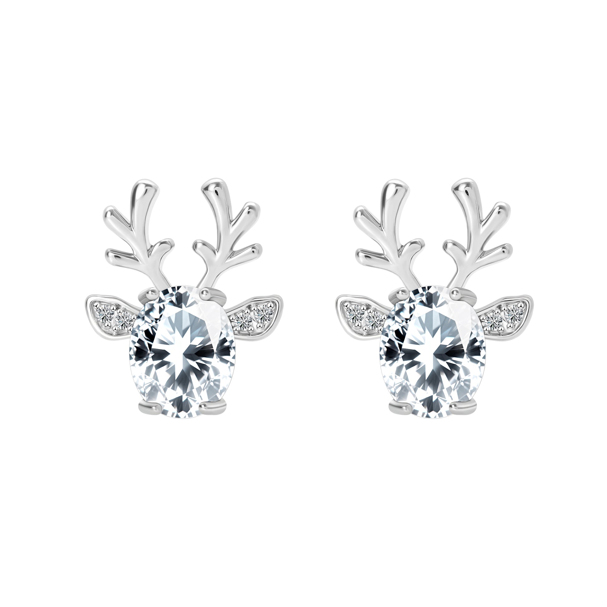 ReindeerStudEarringsforWomenWhiteGoldPlatedCZChristmasJewelryGingerLyneCollection_Red-3