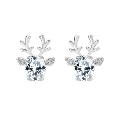 ReindeerStudEarringsforWomenWhiteGoldPlatedCZChristmasJewelryGingerLyneCollection_Red-3