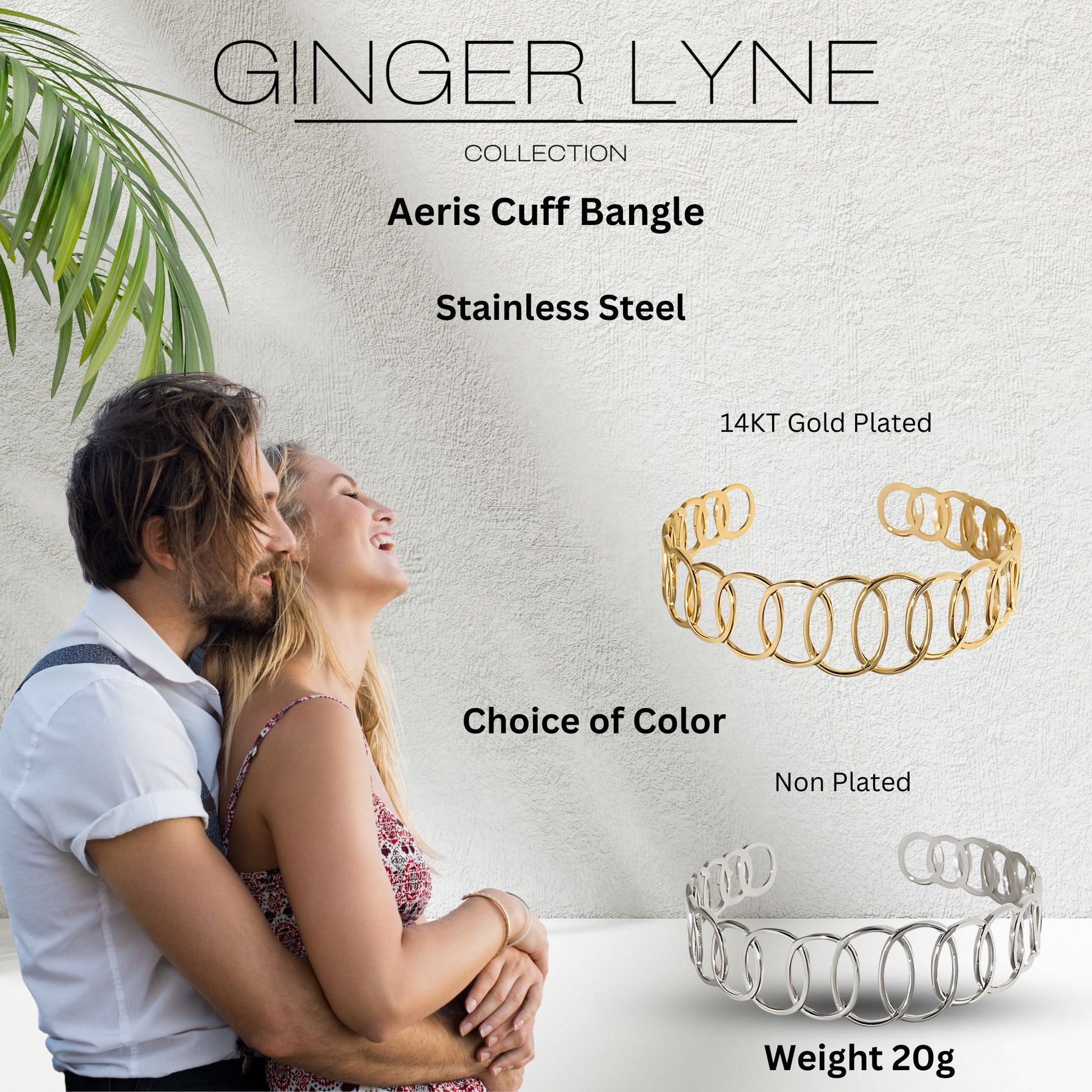 AerisCuffBraceletforWomenbyGingerLyneAdjustableGoldStainlessSteelGiftsforHer_Gold-4