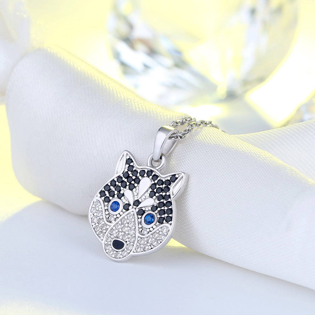 Koko Husky Dog Sterling Silver Necklace for Women Cz Ginger Lyne Collection - Necklace