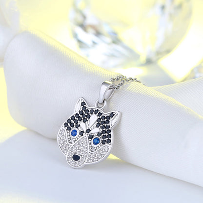 Koko Husky Dog Sterling Silver Necklace for Women Cz Ginger Lyne Collection - Necklace