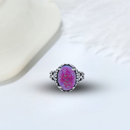 SaharaFireOpalStatementRingforWomenOval-CutGingerLyneCollection_Purple-2