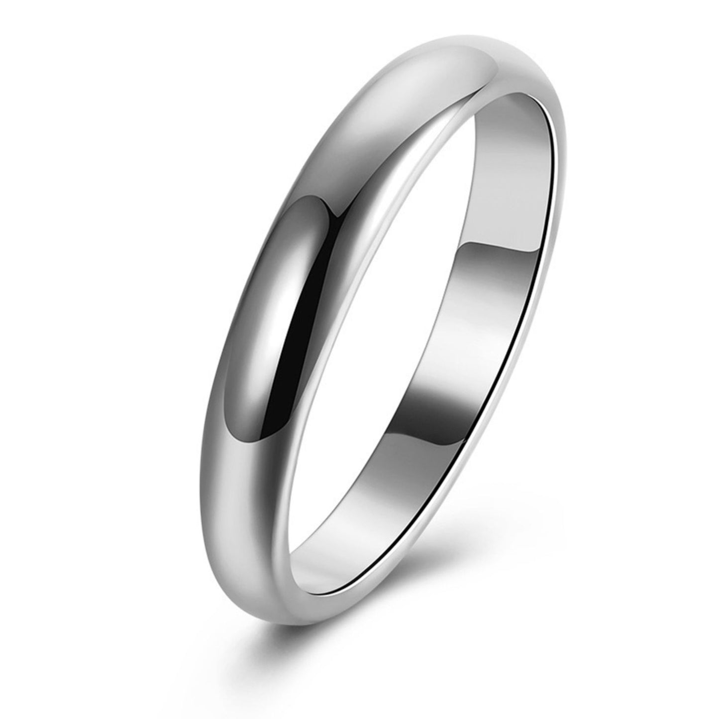 4mm Stainless Steel Wedding Band Ring Women Men Ginger Lyne Collection