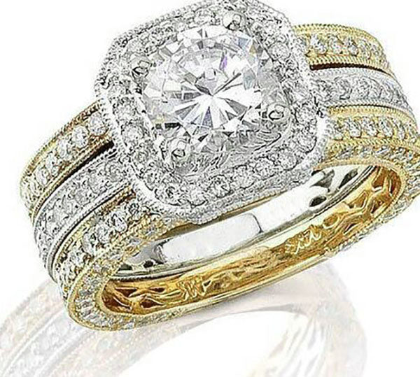 MarissaWeddingRingSetforWomen3pcTwoTonePlatedEngagement+BandGingerLyneCollection_Gold-2