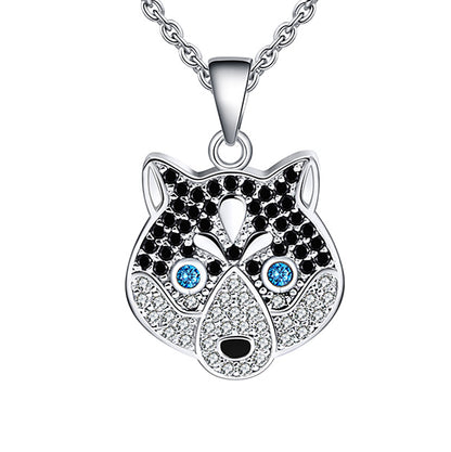 Koko Husky Dog Sterling Silver Necklace for Women Cz Ginger Lyne Collection - Necklace