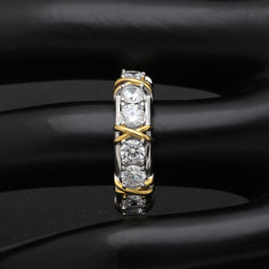 Charmaine X's and O's Anniversary Wedding Band Ring Cz Ginger Lyne Collection