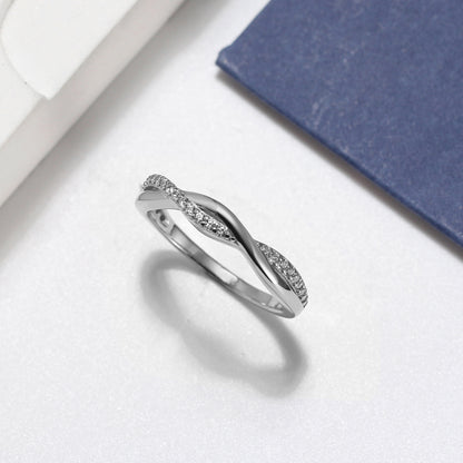 SterlingSilverRoseGoldWeddingBandforWomenHalfEternityCzAnniversaryRingbyGingerLyneCollection_WhiteGold-Silver-4