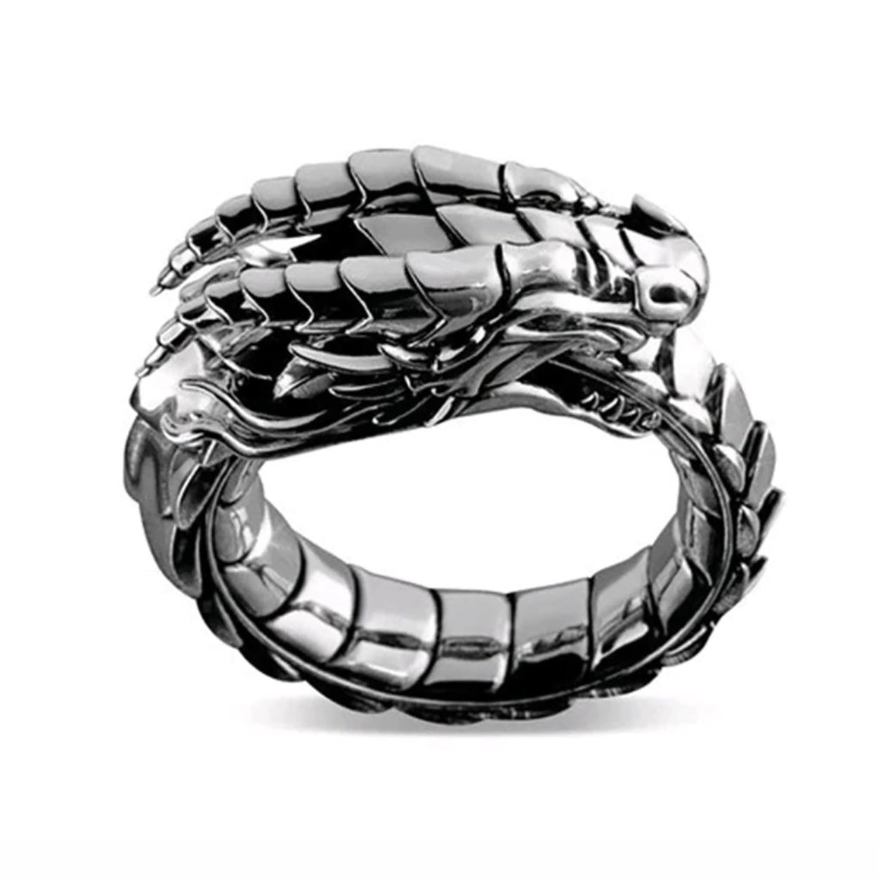 Dragon Ring for Men or Women  Stainless Steel Gothic Biker Punk Ginger Lyne Collection