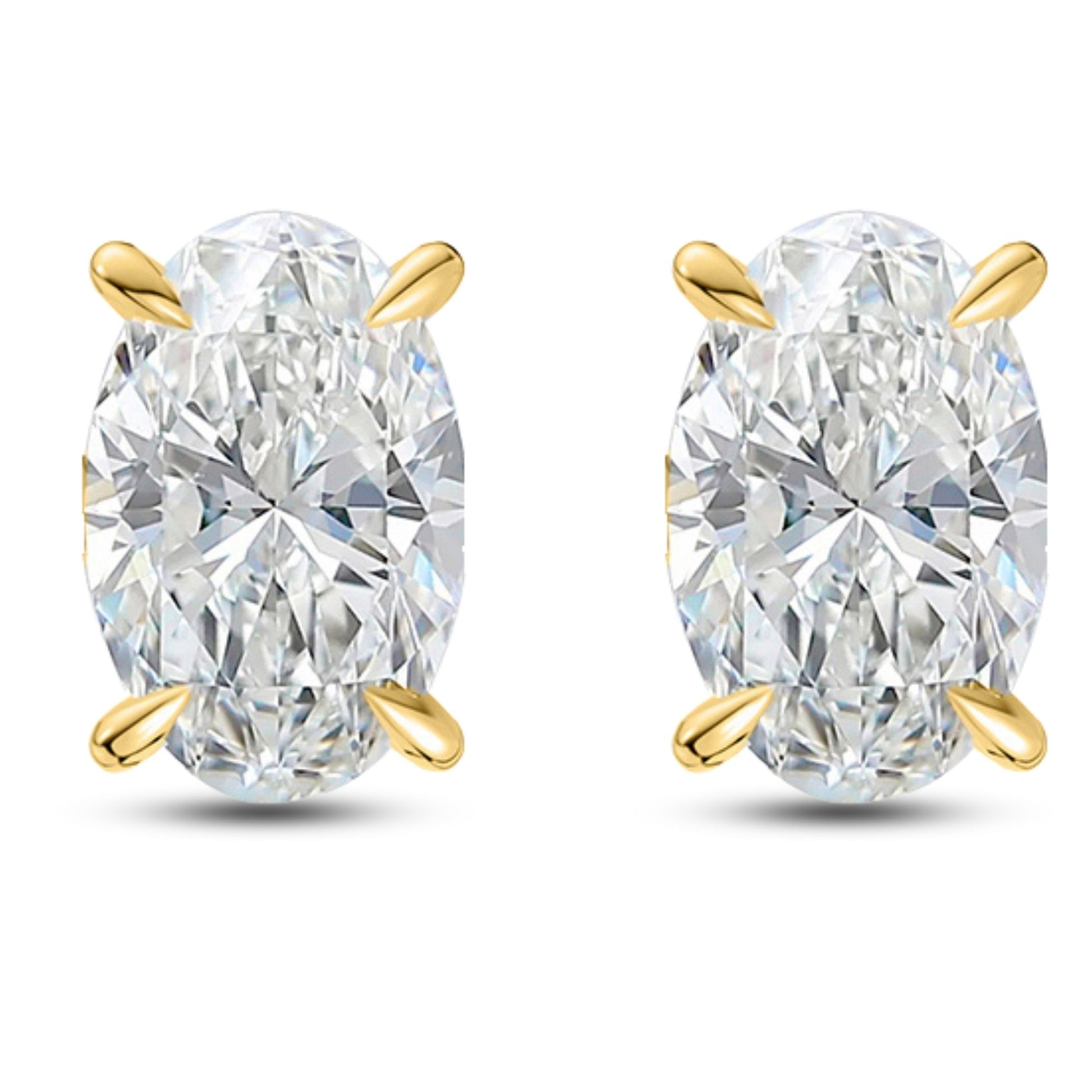 OvalCutStudEarringsforWomen5CtSimulatedDiamondSterlingSilverGingerLyne_Gold-1