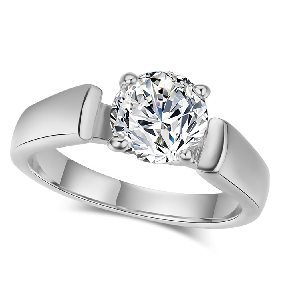 Womens Engagement Ring Solitaire 2 ct Cubic Zirconia by Ginger Lyne Collection