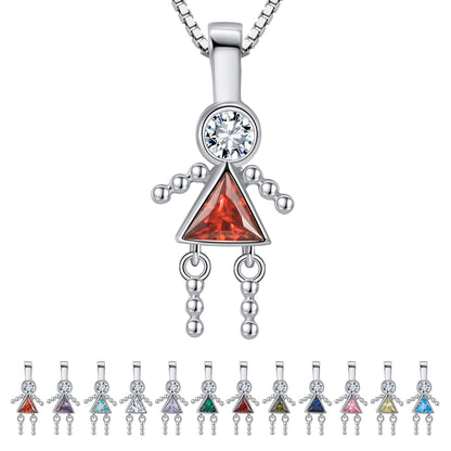 BirthstonePendantNecklaceforGirlMomorGrandmabyGingerLyneSterlingSilverCZFamilyBirthdayCharm_GirlJanuary-1