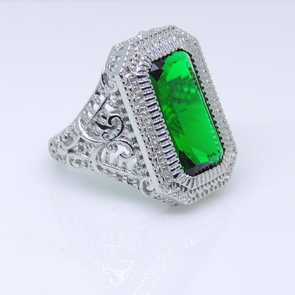 DahliaStatementRingWomensGreenEmeraldCubicZirconiaGingerLyneCollection_Green-5
