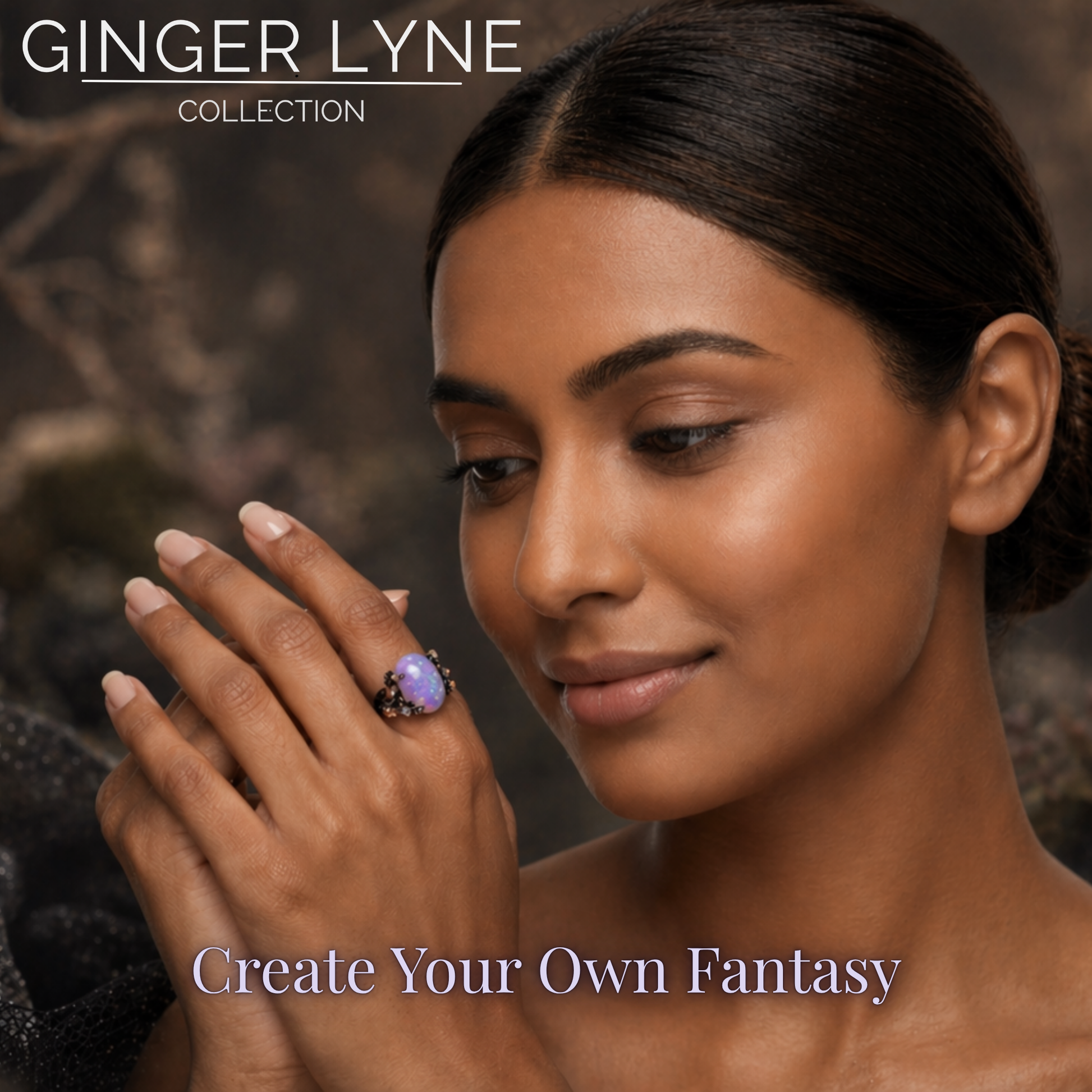 HenriettaBlackTreeBranchGothicInspiredFireOpalEngagementRingforWomenbyGingerLyne_Purple-3