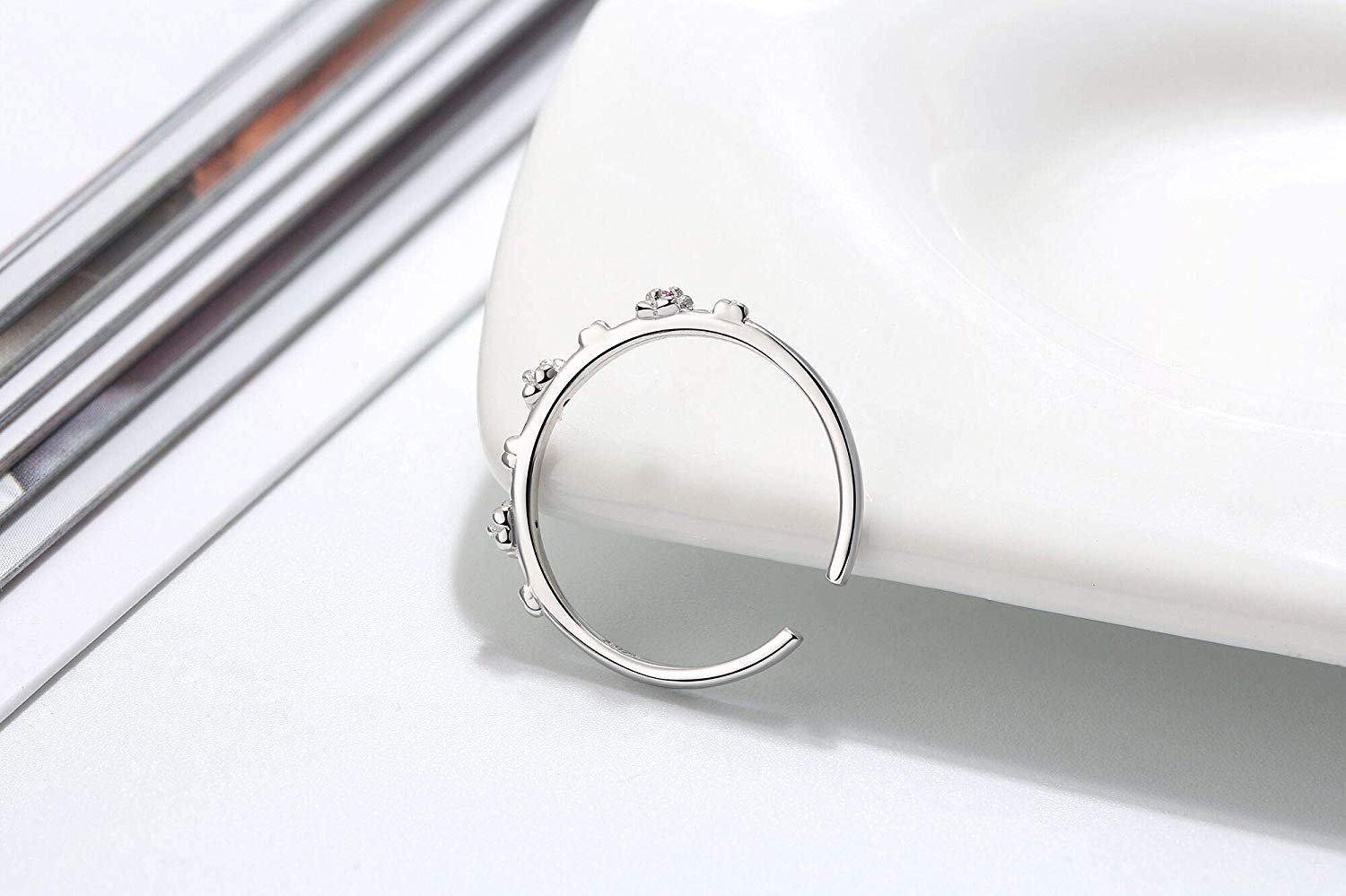 FlowerWrapRingforWomenAdjustableWeddingBandRedCZSterlingSilverGingerLyneCollection_Red-3