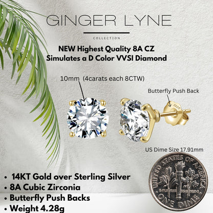 SolitaireStudEarringsforWomen8CtwSterlingSilverStudsforherGingerLyneCollection_Gold-5