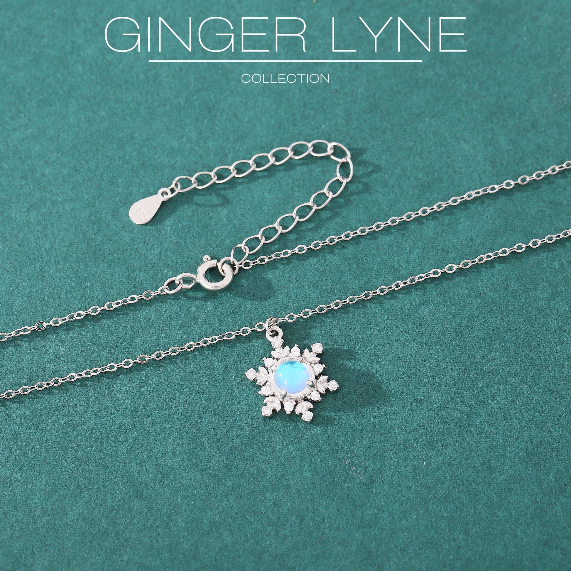 SnowflakeNecklaceforWomenbyGingerLyneSimulatedMoonstoneCZSterlingSilverChristmasJewelryGift_Silver-2