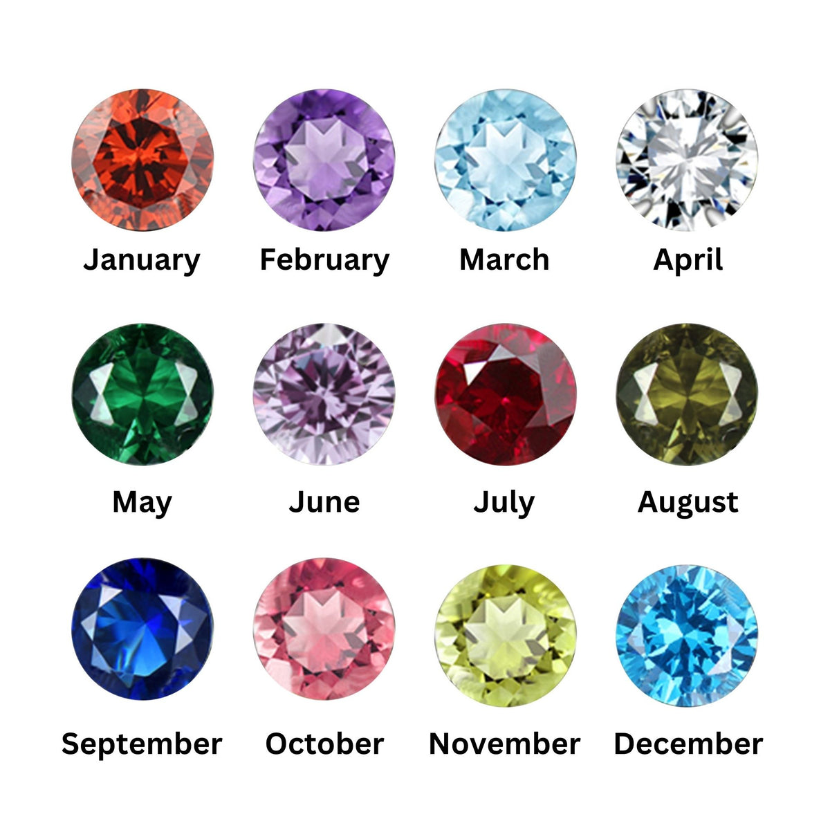 Birthstone Mom Necklace for Mother by Ginger Lyne Sterling Silver Swinging CZ - January