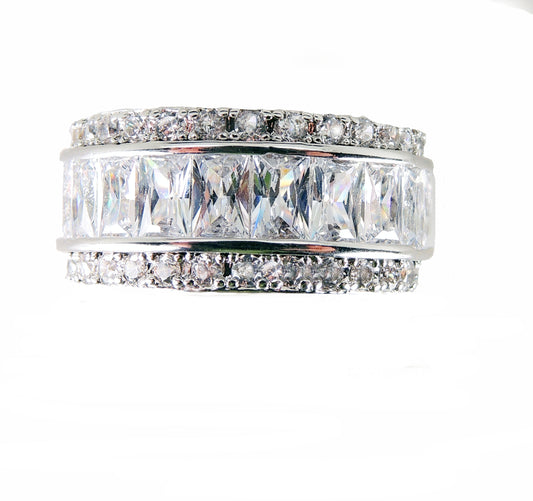BrianaBandBridalEngagementRingCubicZirconiaWomensGingerLyneCollection_Silver-1