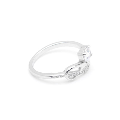 Jerilyn Engagement Ring Infinity Sterling Silver Cz Womens Ginger Lyne Collection