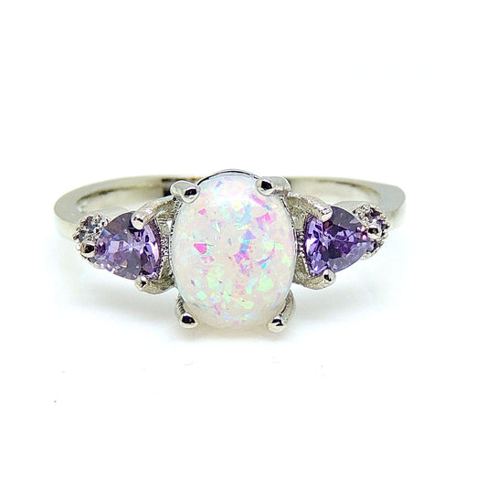 CeliaFireOpalRingPurpleEngagementWomensGingerLyneCollection_Silver-1