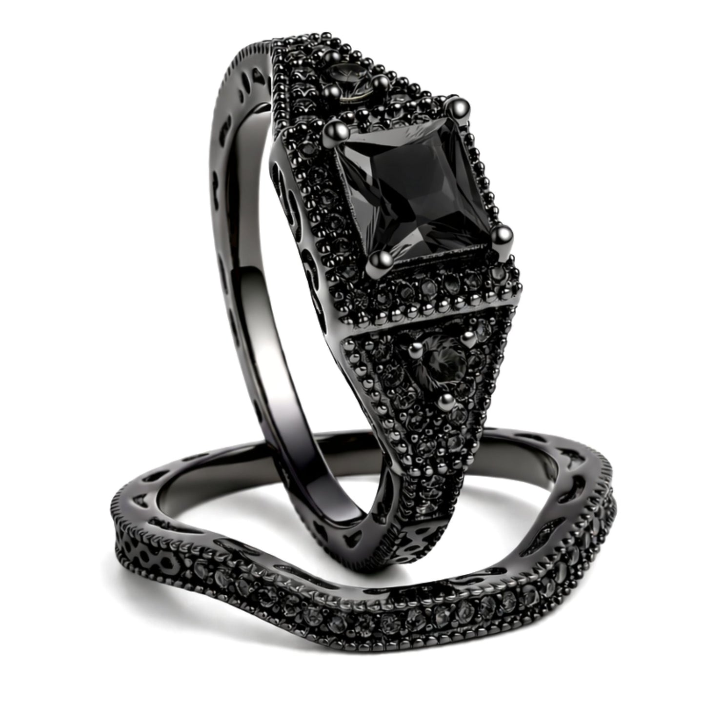 DanielleWeddingRingSetforWomenCZBlackEngagementGingerLyneCollection_Black-1