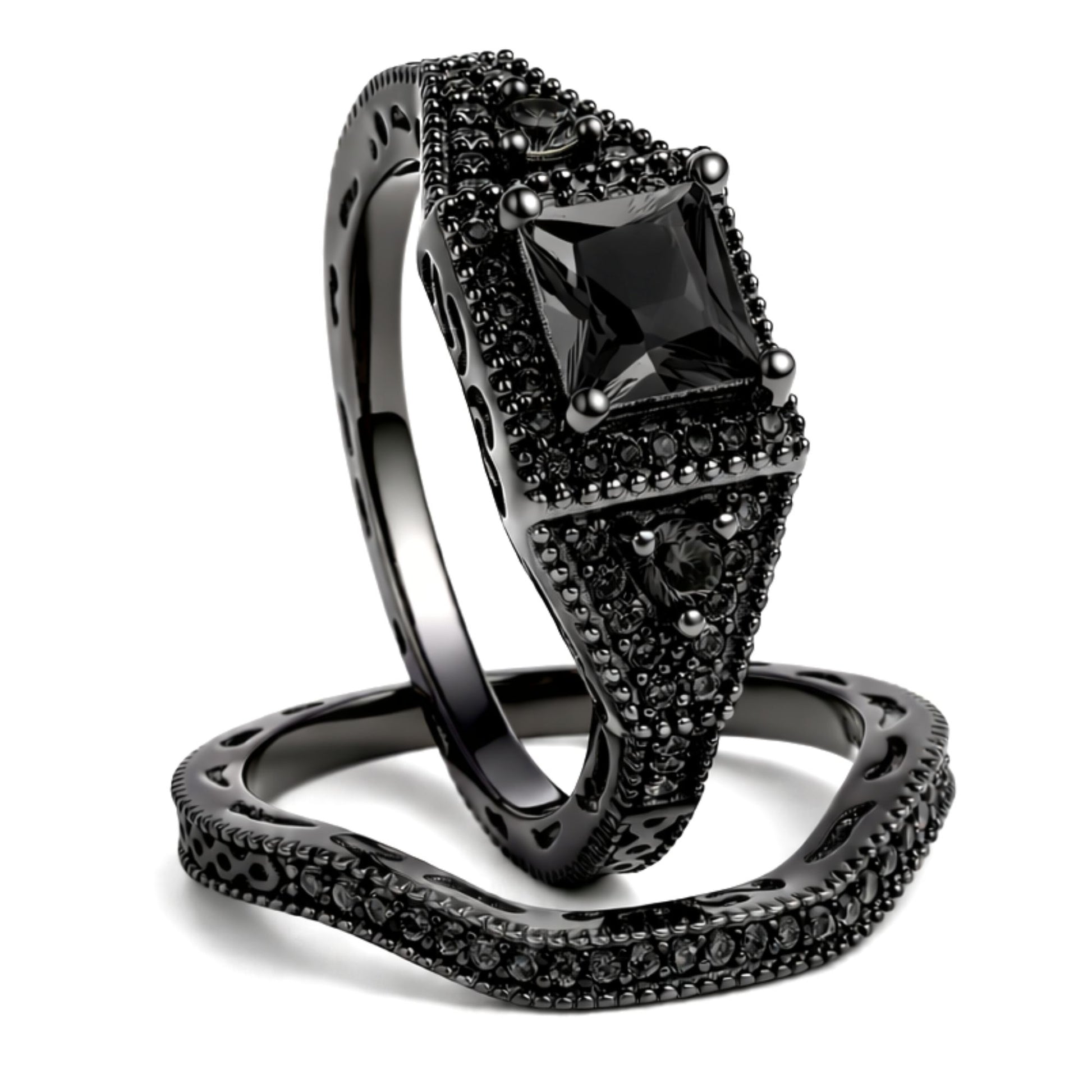 DanielleWeddingRingSetforWomenCZBlackEngagementGingerLyneCollection_Black-1