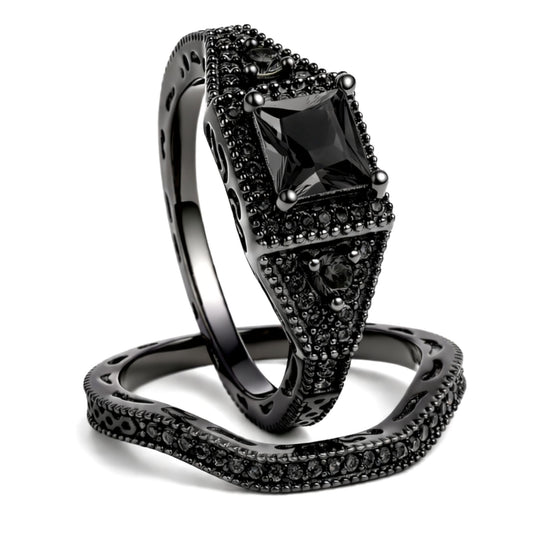 DanielleWeddingRingSetforWomenCZBlackEngagementGingerLyneCollection_Black-1