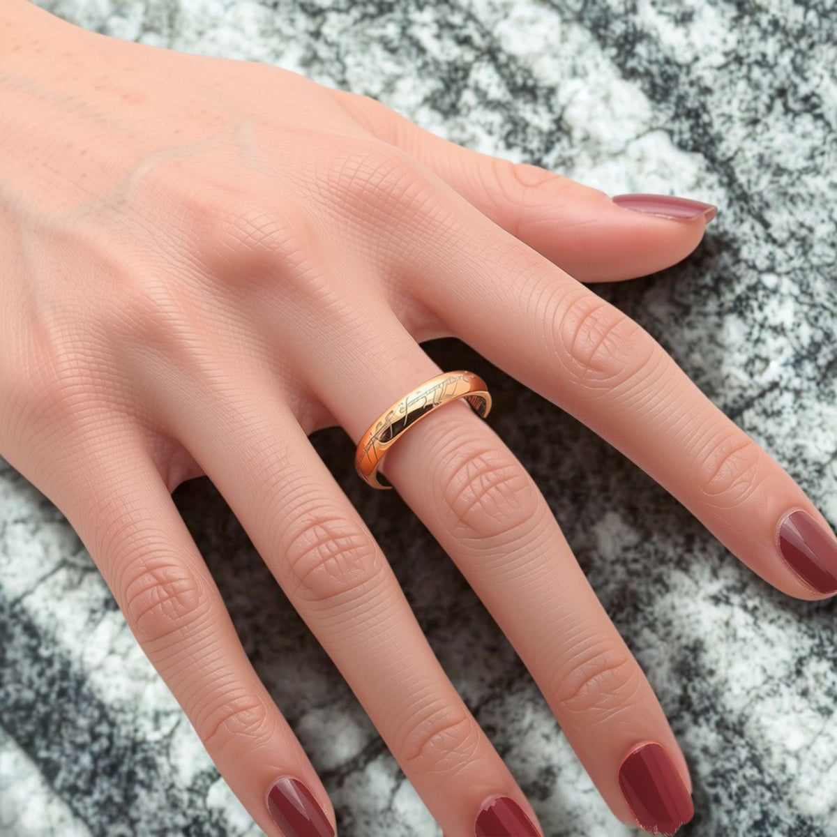 4mmGoldToneTungstenCarbideWeddingBandRingComfortFitSize10AnniversaryGiftforWomenbyGingerLyne_4mmGold-3