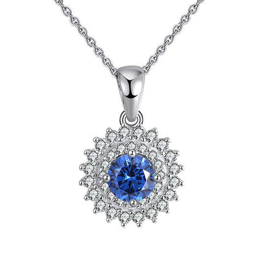 RoundPendantNecklaceforWomenLondonBlueCzSterlingSilverWomensGingerLyneCollection_Blue-1