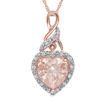 Ginger Lyne Collection CZ Amanda Champagne Heart Necklace for Women