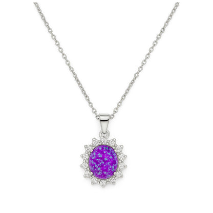 GingerLyneWhiteorPurpleFireOpalCZPendantNecklaceforWomenSterlingSilverCubicZirconia_White-2