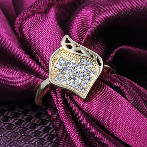 Bella Statement Ring Gold Plated Cubic Zirconia Women Ginger Lyne Collection