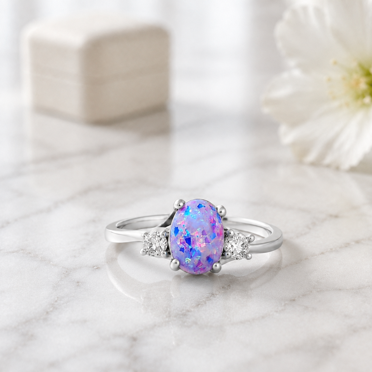 ArletteSimulatedFireGreenorPurpleOpalRingWomensEngagementGingerLyneCollection_Purple-5