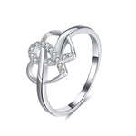 Load image into Gallery viewer, Infinity Heart Promise Ring Silver Cubic Zirconia Women Ginger Lyne Collection - 10
