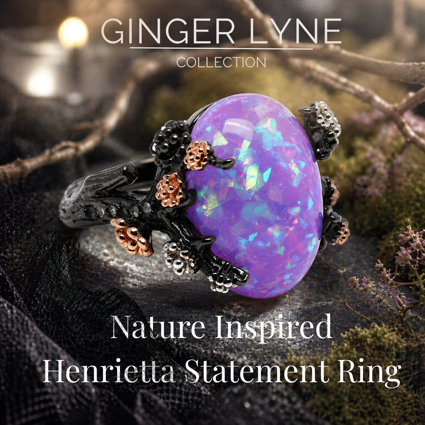HenriettaBlackTreeBranchGothicInspiredFireOpalEngagementRingforWomenbyGingerLyne_Purple-4