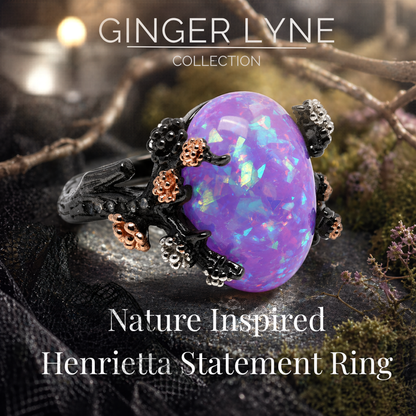 HenriettaBlackTreeBranchGothicInspiredFireOpalEngagementRingforWomenbyGingerLyne_Purple-4