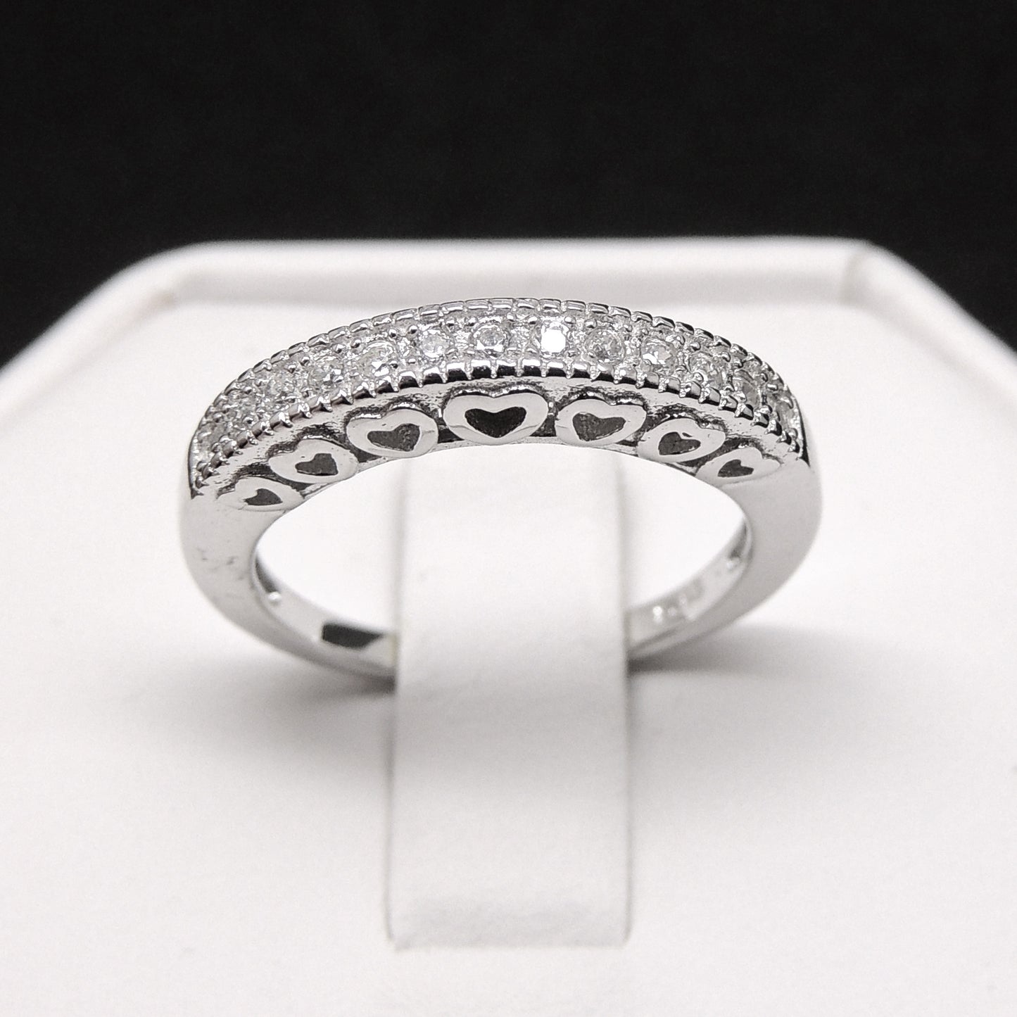 MadelineAnniversaryBandRingCzSterlingSilverWomensGingerLyneCollection_Silver-7