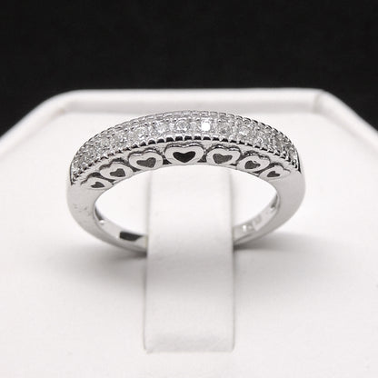 MadelineAnniversaryBandRingCzSterlingSilverWomensGingerLyneCollection_Silver-7
