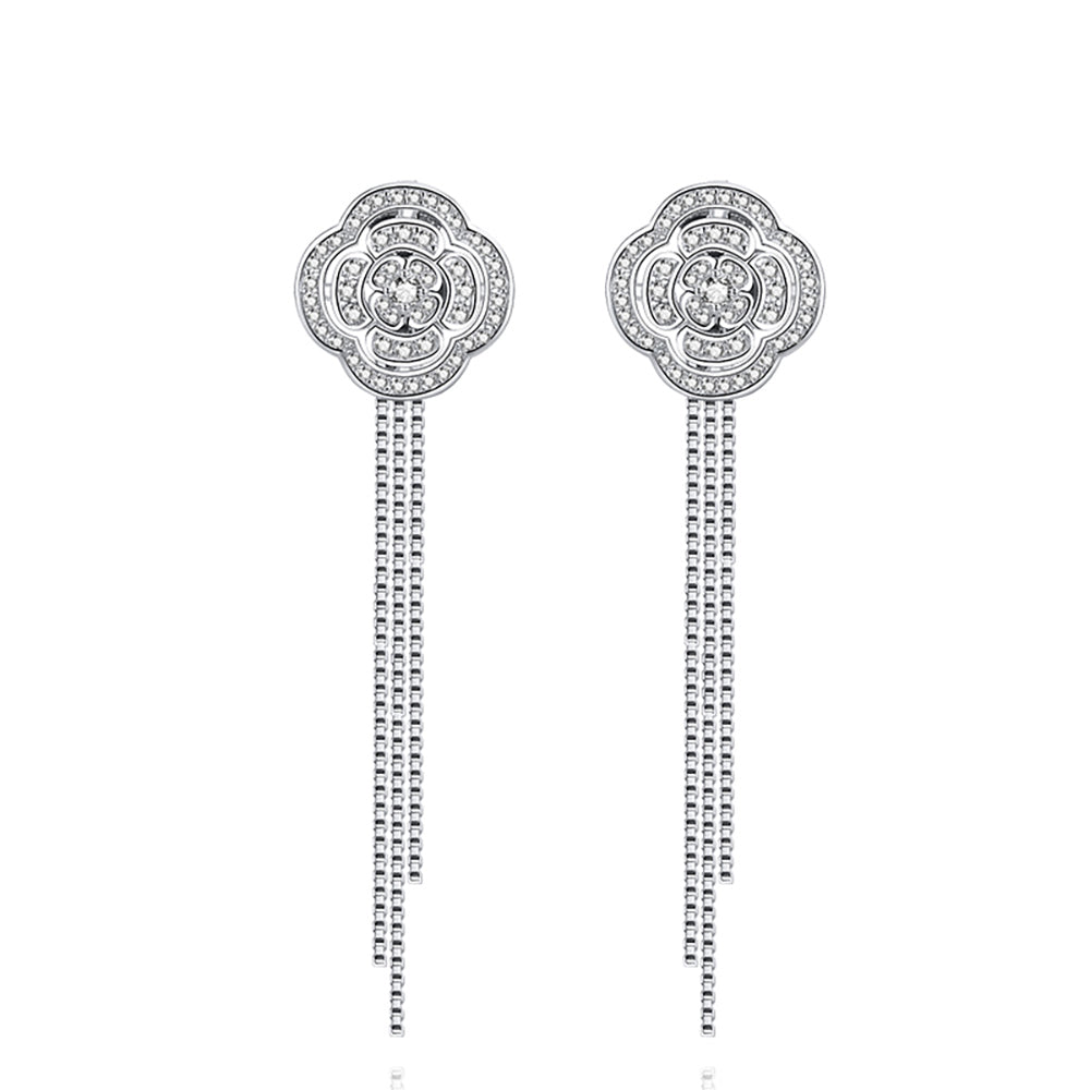 ChainDangleEarringsforWomenTwoInOneDesignSterlingSilverGingerLyneCollection_Silver-1