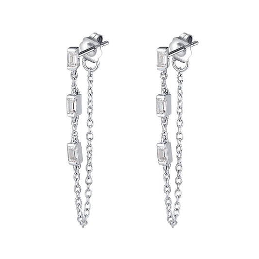 ChainDangleEarringsforWomenEmeraldCutCzSterlingSilverGingerLyneCollection_Silver-1