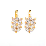 Load image into Gallery viewer, Leaf Shape Drop Earrings for Women Marquise Cz Gold Plated Ginger Lyne Collection - Gold
