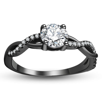 Queena Engagement Ring for Women Sterling Silver CZ Ginger Lyne Collection