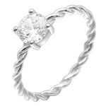 Load image into Gallery viewer, Cheryl Engagement Ring Wedding Womens Cz Sterling Silver Ginger Lyne Collection - 7
