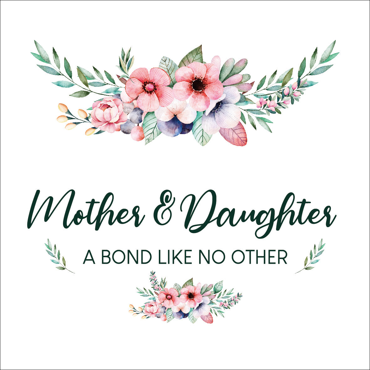 Mother Daughter Greeting Card Sterling Silver Linked Circles Necklace for Women Ginger Lyne Collection - GC-197